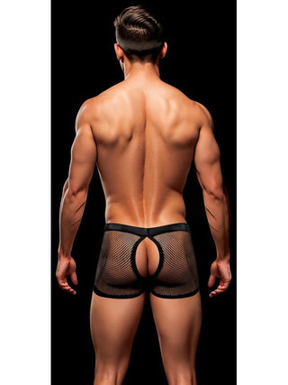 Envy Snap Down Mesh Boxer Brief-Black-L/XL