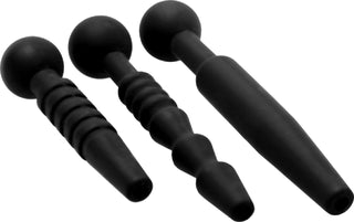 Dark Rods 3 Piece Silicone Penis Plug Set