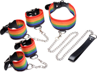 Kinky Pride Rainbow Bondage Set