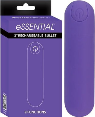 Essential 3" Rechargeable Bullet - Purple with Storage Case