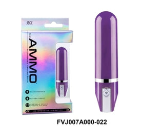 The Ammo 3.5" Glossy Rechargeable Vibrator Purple