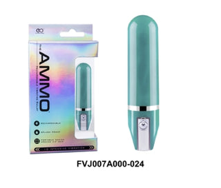 The Ammo 3.5" Glossy Rechargeable Vibrator Blue