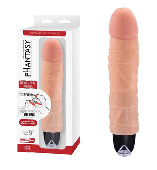 PHANTASY 9" SILICONE VIBRATOR - FLESH