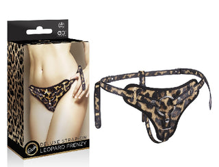 LEOPARD FRENZY DELUXE STRAP ON HARNESS