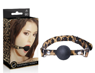 LEOPARD FRENZY SILICONE BALL GAG