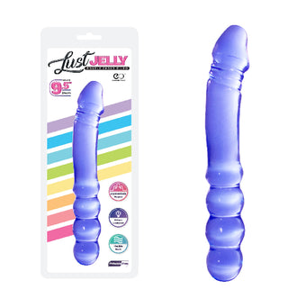 LUST JELLY PVC  9.5 DOUBLE DONG - PURPLE