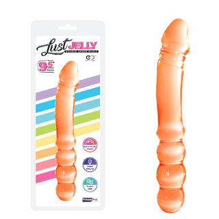 LUST JELLY PVC  9.5 DOUBLE DONG - ORANGE