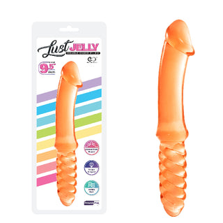 LUST JELLY DOUBLE DONG 9.5" - ORANGE