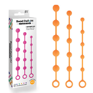 BEAD DELIGHT SILICONE ANAL BEAD KIT- ORANGE