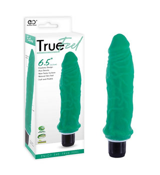 TRUE FEEL 6.5 REALISTIC VIBRATOR GREEN