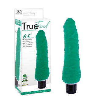 TRUE FEEL 6.5 REALISTIC TPR VIBRATOR GREEN