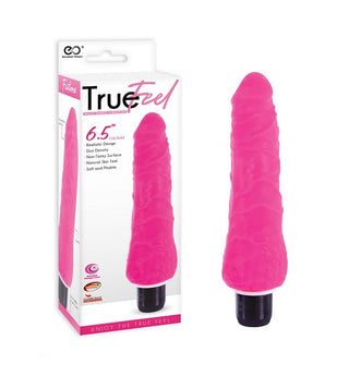 TRUE FEEL 6.5 REALISTIC TPR VIBRATOR PINK