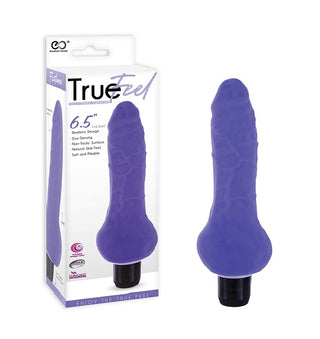 TRUE FEEL REALISTIC TPR VIBRATOR 6.5" - PURPLE