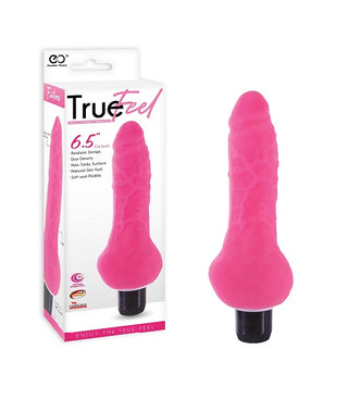 TRUE FEEL REALISTIC TPR VIBRATOR 6.5" - PINK