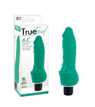 TRUE FEEL REALISTIC  VIBRATOR 6.5" - GREEN