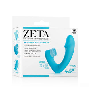 ZETA  4.5" RECHARGABLE SILICONE G-SPOT VIBRATOR WITH LICKING STIMULATI...