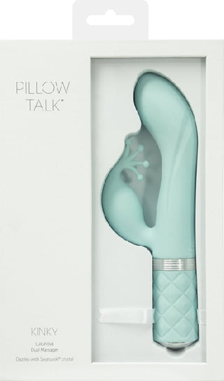 PILLOW TALK KINKY CLITORAL STIMULATOR WITH SWAROVSKI CRYSTALTEAL