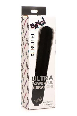 Bang! Vibrating Metallic XL Bullet - Black