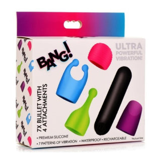 Bang Rechargeable Bullet w/ 4 Attachments