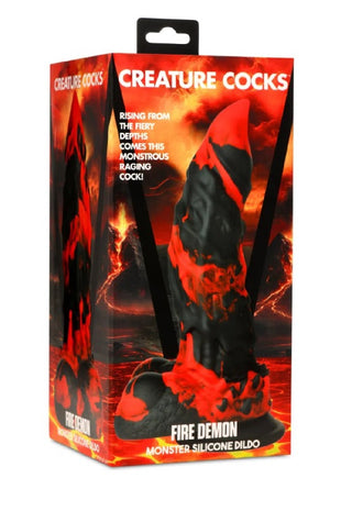 Creature Cocks Fire Demon Monster Silicone Dildo