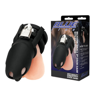 SILICONE SMALL 2" COCK CAGE WITH BALL DIVIDER