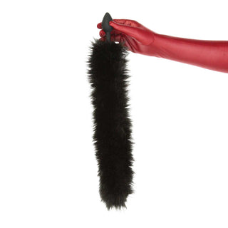 Punishment Fox Tail Silicone Plug - Black