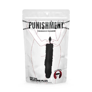 Punishment Fox Tail Silicone Plug - Black