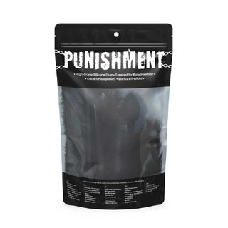 Punishment Fox Tail Silicone Plug - Black