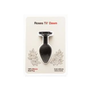 Roses Tilâ€™ Dawn â€“ Silicone Anal Plug - Medium - Black