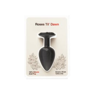 Roses Tilâ€™ Dawn â€“ Silicone Anal Plug - Large - Black