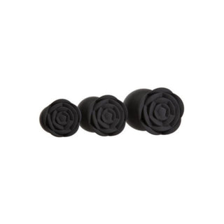 Roses Tilâ€™ Dawn â€“ Silicone Anal Plug Kit â€“ Starter Kit - Black