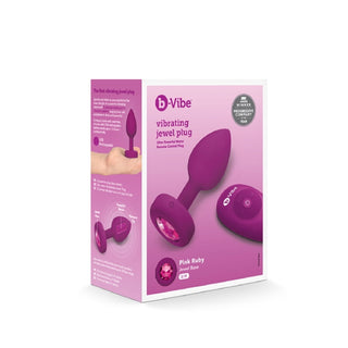 B-Vibe VIBRATING JEWEL PLUG S/M FUCHSIA