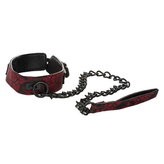 Scandal Collar with Leash Red