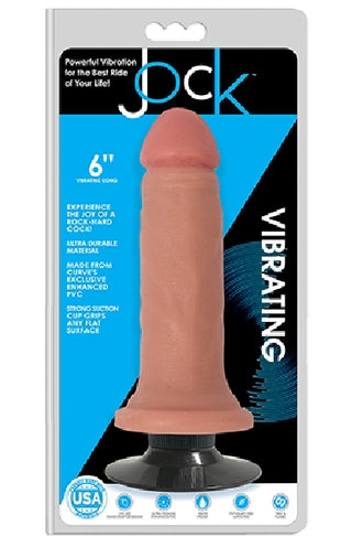 JOCK 6" Vibrating Dong No Balls Vanilla