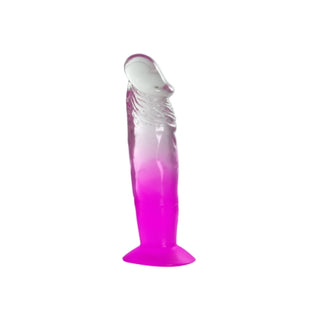 Two Tone 7" PVC Dong in Clear/Purple