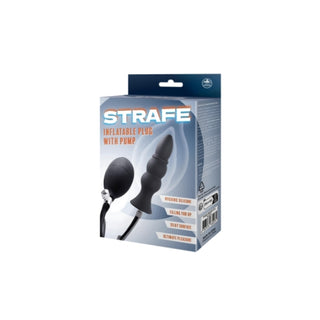 Strafe Silicone Inflatable Butt Plug Black