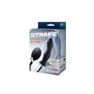 Strafe Silicone Inflatable Butt Plug Black