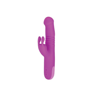 Trio Thruster 9" Silicone 3 in 1 Rechargeable Rabbit Vibrator