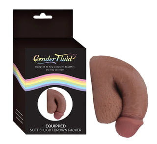 Gender Fluid Equipped Soft Packer 5" Light Brown