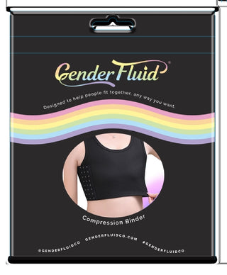 Gender Fluid Chest Compression Binder Black Medium