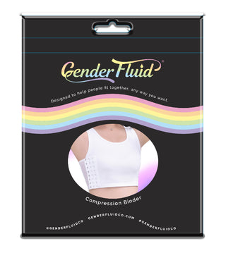 GENDER FLUID CHEST COMPRESSION BINDER WHITE 2XL