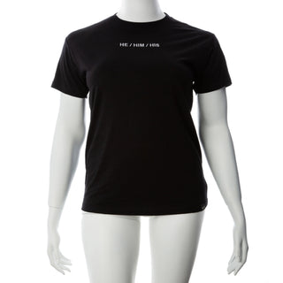 Gender Fluid Pronoun He Tee Shirt Small Black