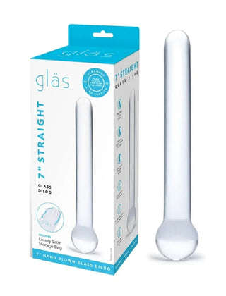 7" Straight Glass Dildo