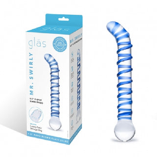 Mr. Swirly 6.5" G-Spot Glass Dildo