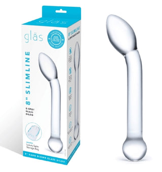 8" Slimline G-Spot Glass Dildo