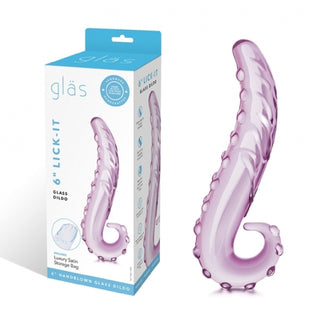 6" Lick It Glass Dildo