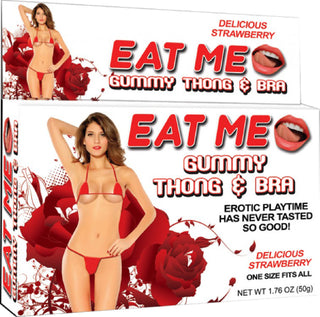 Eat Me - Gummy Thong & Bra - Strawberry