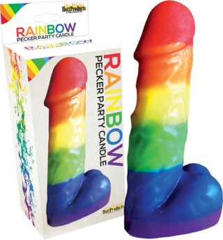 Rainbow Pecker Party Candle