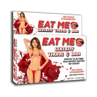 Eat Me - Gummy Thong & Bra - Strawberry