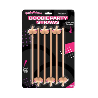 Boobie Straws  6Pk.